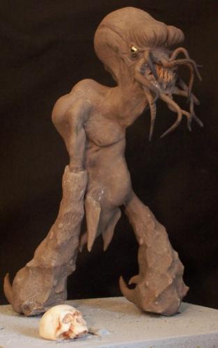 Did this design for the sculpting Jam on the clubhouse...sculpted with super sculpey...around 6-7 inches tall.....painting him as we speak....